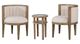 Najarian Furniture Hampton 3-Piece Bruched Platinum Living Room Set-0