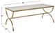 Uttermost® Crescent Glass Top Coffee Table with Antiqued Gold Base-2