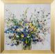 StyleCraft Wild Flower Bouquet Blue/Gold/Green/Yellow Wall Art-0
