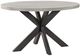 Elements International Axel Light Gray Top Dining Table with Espresso Base-0