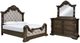 Signature Design by Ashley® Maylee 3-Piece Dark Brown King Upholstered Panel Bedroom Set-0