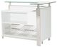 Michael Amini® State St. Glossy White/Stainless Steel Bar-3