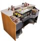 Perlick®  Signature Tobin Ellis Toffee Crocodile 70" Limited Edition Mobile Bar-2