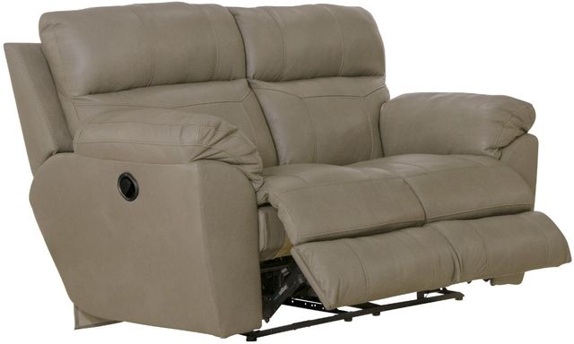 Catnapper® Costa Putty Leather Lay Flat Reclining Loveseat-2