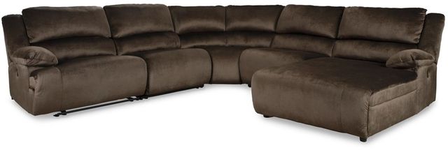 Signature Design by Ashley® Clonmel 5-Piece Chocolate Power Reclining Right-Arm Facing Sectional and Chaise-0