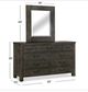 Magnussen Home® Abington Charcoal Dresser and Mirror-3