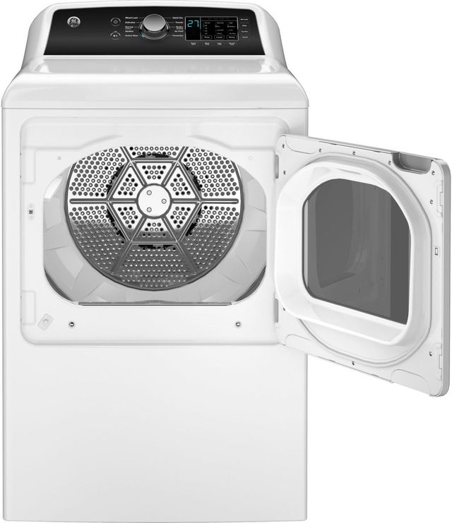 GE® 7.4 Cu. Ft. White Front Load Gas Dryer-2