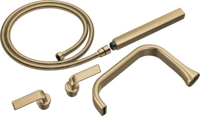 Brizo Allaria® Brilliance® Luxe Gold® 2-Handle Tub Filler Trim Kit with Twist Lever Handles-0