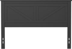 Rize Home Farmhouse Flat Black Queen Headboard