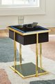 Signature Design by Ashley® Rexwell Black Accent Table with Gold Base-3