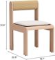 Zuo® Modern Island 2-Piece Natural/White Aluminum Outdoor Dining Side Chair Set-5