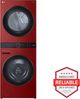 LG 4.5 Cu. Ft. Washer, 7.4 Cu. Ft. Dryer Candy Apple Red Stack Laundry-1