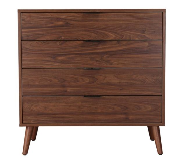 Mazin Furniture Fletcher Walnut 4-Drawers Chest-0