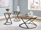 Signature Design by Ashley® Cassbryn 3-Piece Brown Occasional Table Set with Black Base-1