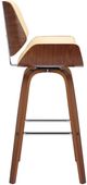 Armen Living Tyler Cream/Walnut Swivel Bar Stool-4