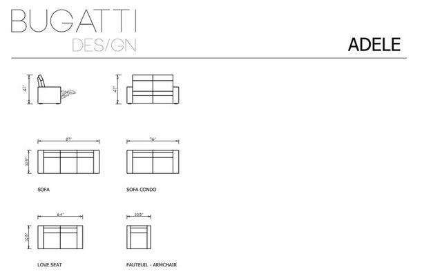 Bugatti Design Adele Electric Reclining Condo Sofa-1