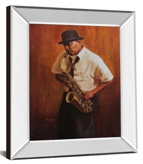 Classy Art Sax Player Framed Wall Art-1