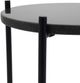 A & B Home Argus Black Marble Tabletop Side Table with Metallic Frame -4