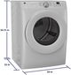 GE® SmartHQ™ 7.8 Cu. Ft. White Gas Dryer-4