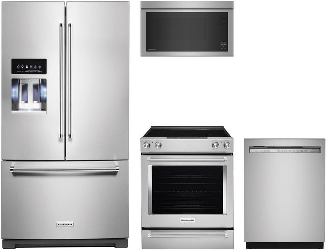 KitchenAid® 4 Piece Stainless Steel Kitchen Package