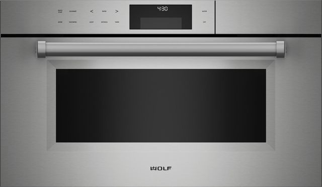 Wolf® M Series 30" Stainless Steel Contemporary Single Electric Steam Wall Oven-0