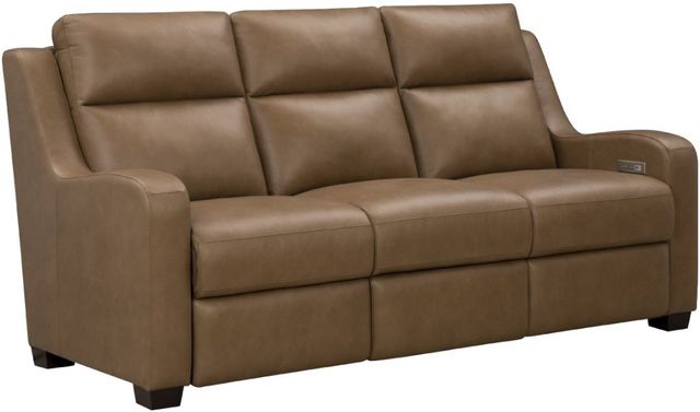 BarcaLounger® Ayden Hillwood Toffee Leather Power Reclining Sofa-0