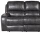 Corinthian Furniture Wheeler Charcoal Manual Reclining Sofa with Drop Down Table-1