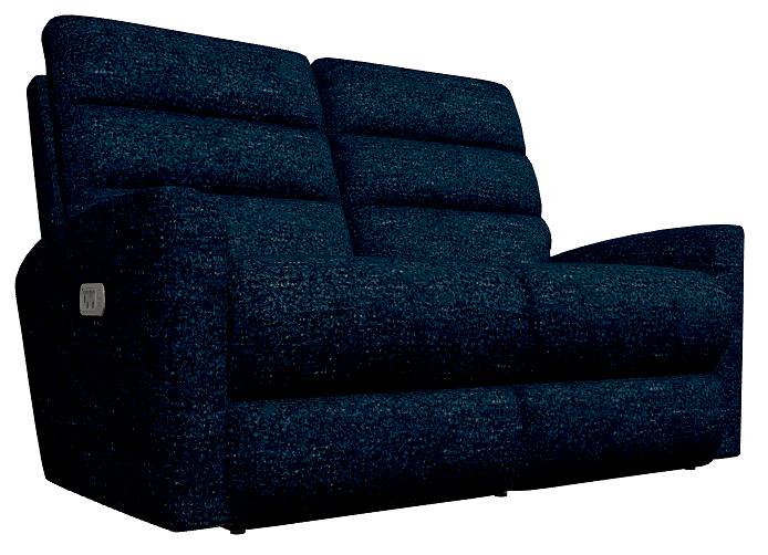 La-Z-Boy® Liam Navy Power Wall Reclining Loveseat with Headrest