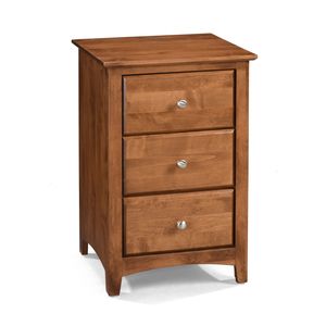 Archbold Furniture Customizable Alder Shaker 3-Drawer Nightstand