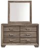 Coaster® Kauffman Washed Taupe Dresser and Mirror -1