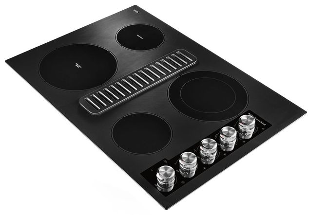 KitchenAid® 30" Black Electric Downdraft Cooktop-1