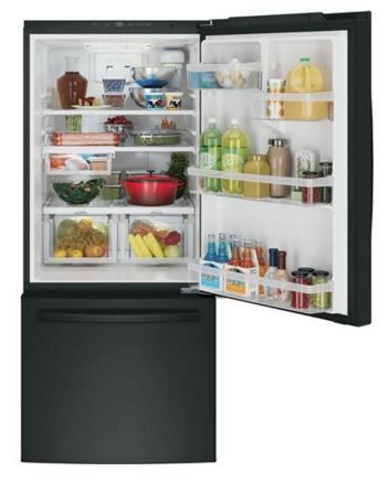 GE® Series 21.0 Cu. Ft. Black Bottom Freezer Refrigerator-2