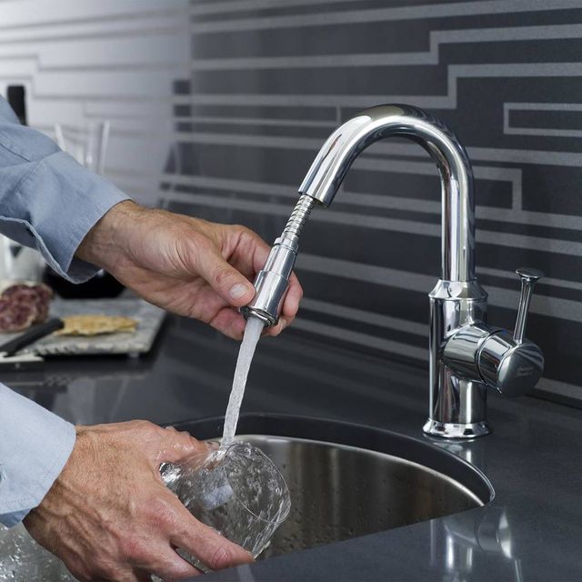 American Standard Pekoe® Polished Chrome One Handle Bar Sink Faucet-3
