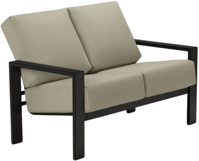Telescope Casual Customizable Larssen Aluminum/Fabric Outdoor Loveseat