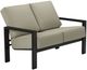 Telescope Casual Customizable Larssen Aluminum/Fabric Outdoor Loveseat-0
