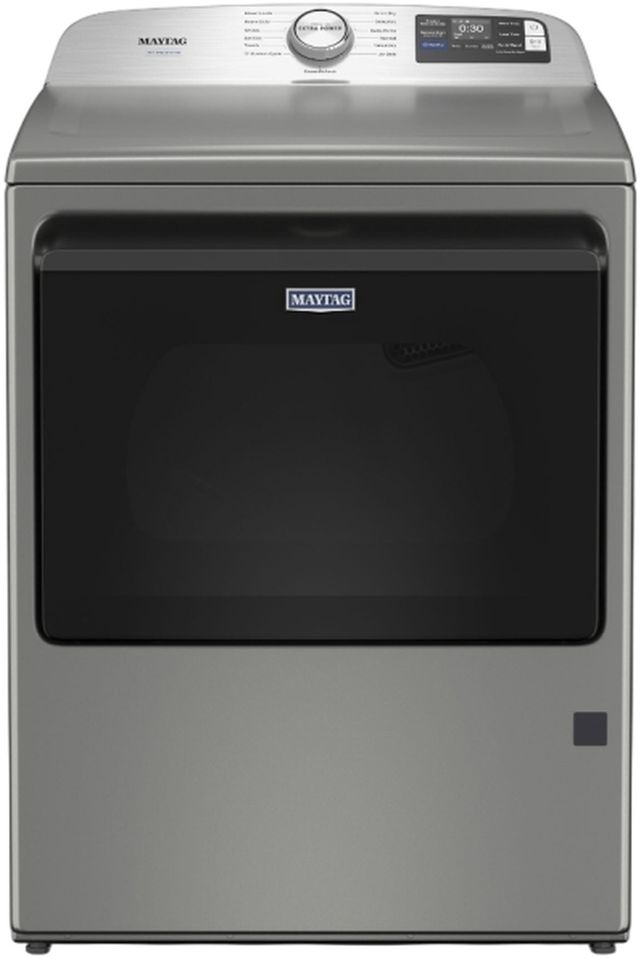 Maytag® Pet Pro Classic Silver Top Load Washer & Gas Dryer Laundry Pair-2