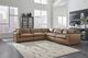 Signature Design by Ashley® Emilia 5-Piece Caramel Leather Match Modular Sectional-2