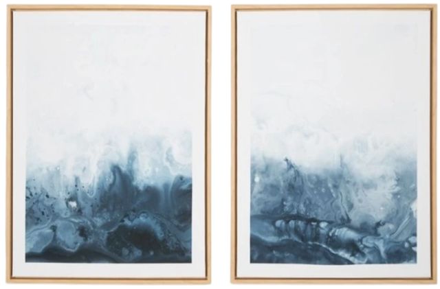 Signature Design by Ashley® Holport 2-Piece Blue/White Wall Art-1