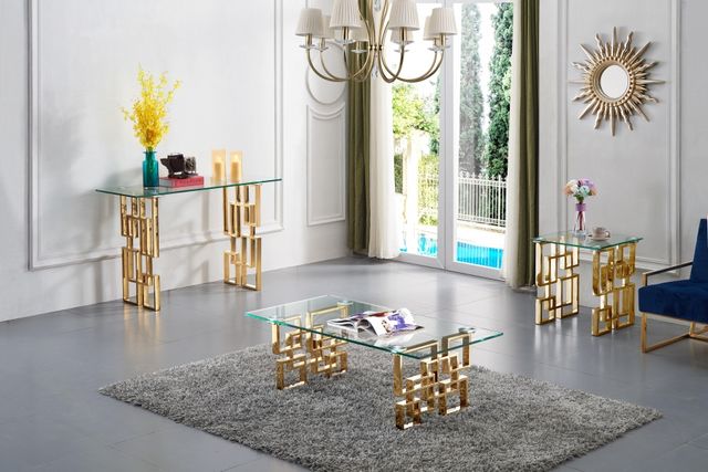 Meridian Furniture Pierre Gold Glass Top End Table-1