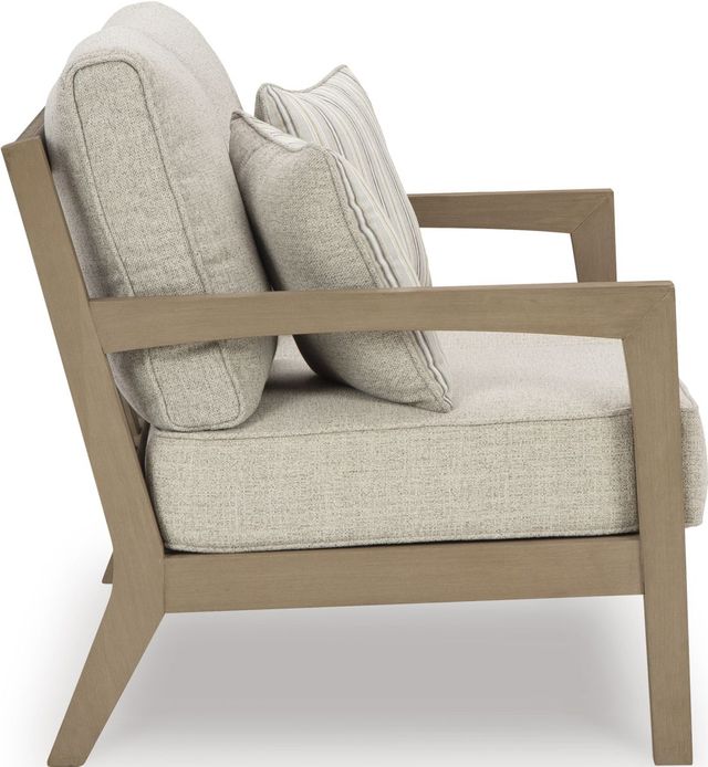 Signature Design by Ashley® Hallow Creek Driftwood Outdoor Loveseat with Cushion-3