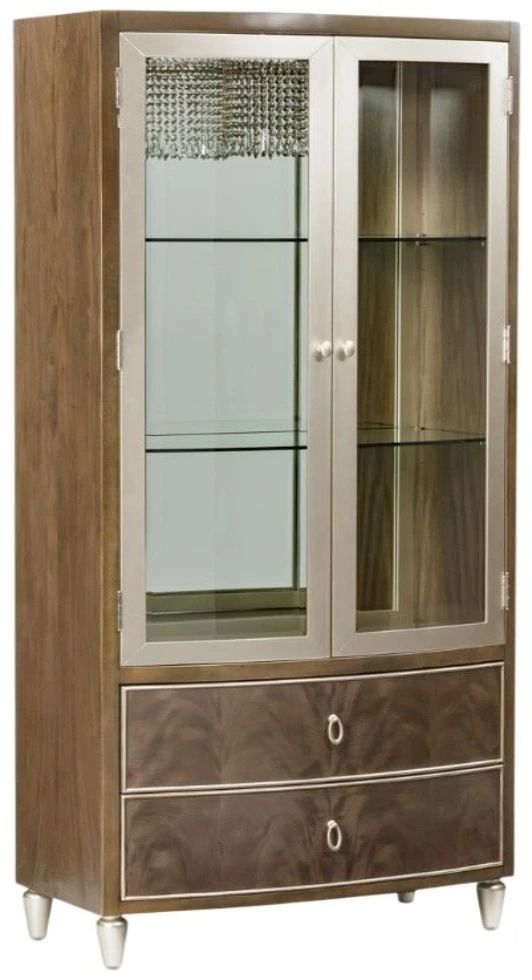Michael Amini® Villa Cherie Hazelnut Display Cabinet-1