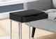 Monarch Specialties Inc. Black 25"H Drawer C Table with Silver Metal Base-1