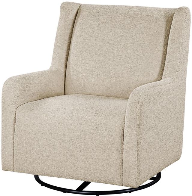 Coaster® Serra Sandy Beige Upholstered Manual Swivel Glider Recliner-2
