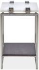 Magnussen Home® Paradox Pearl White Rectangular Accent Table with Platinum Frame -2