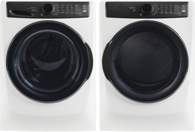 Electrolux® Matte White Front Load Washer & Gas Dryer Laundry Pair-0