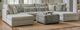 American Wholesale Furniture Jamestown Ecru Accent Ottoman-1