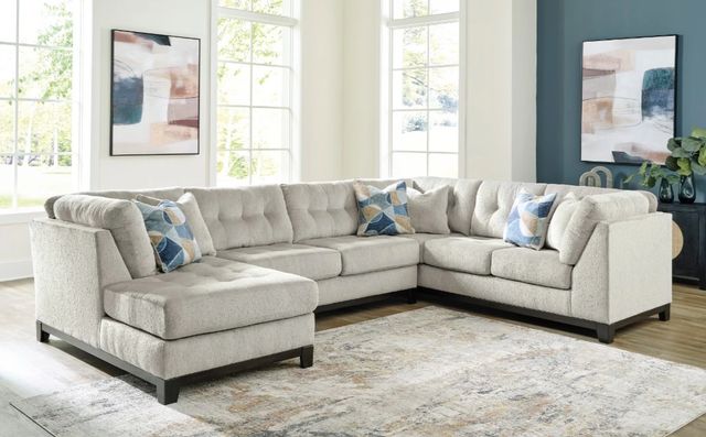 Benchcraft® Maxon Place 3-Piece Stone Left-Arm Facing Sectional and Chaise -4