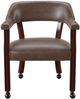 Steve Silver Co. Tournament Brown/Cherry Arm Chair with Casters-1
