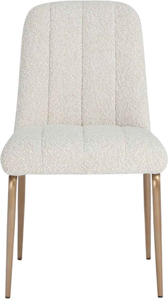 Modus Furniture Sunrise Apollo Ricotta/Brushed Bronze Upholstered Dining Chair-2