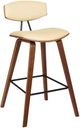 Armen Living Fox Cream/Walnut Bar Stool-0